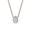 Pear Shaped Diamond Pendant - Halo Design