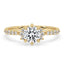 2 Carat Round Diamond Ring with Elegant Pave Setting