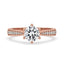 Round Cut Diamond Six Prong Engagement Ring