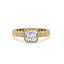 Radiant Cut Engagement Ring with Bezel Setting