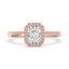 Radiant Engagement Ring with Elegant Halo Style