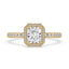 Radiant Cut Diamond Ring With Halo Style