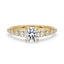 Round Brilliant Cut Diamond Ring with Side Stone