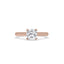 Rose Gold Cushion Solitaire Engagement Ring