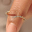 Round Diamond Open Gap Wedding Band