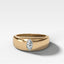 Chunky Burnished Ring with a Marquise Cut