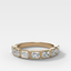 Club Set Wedding Band With East West Elongated Radiant Cuts