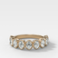 Club Set Wedding Band With North South Oval Cuts