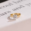 Solid Gold 3mm Band Oval Cut Moissanite Engagement Ring, Two-Tone Ring