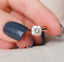 2.0CT Cushion Moissanite Solitaire Engagement Ring With Hidden Halo Setting