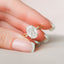 4.0 CT Oval Cut Moissanite Nature Inspired Engagement Ring