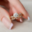 1.0CT Round Cut Moissanite Twig Style Bridal Ring Set