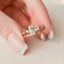 1.0CT Oval Cut Moissanite Dainty Bridal Ring Set