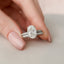 3.50CT Oval Cut Moissanite Pave Bridal Ring Set