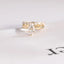 Solid Gold Marquise Cut Moissanite Wedding Band Set