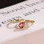 Toi et Moi Pear Cut Pink Sapphire & Emerald Cut Moissanite Engagement Ring Set