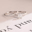 Solid Gold Emerald Cut Moissanite Wedding Band Set