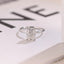 Radiant Diamond Engagement Ring, Solid Gold Hidden Halo Promise Ring, Anniversary Gift for Her