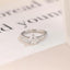Solid Gold Half Eternity Heart Cut Moissanite Engagement Ring