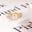 Solid Gold Emerald Cut Moissanite Engagement Ring, Proposal Ring
