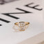 Solid Gold Cushion Cut Moissanite Engagement Ring, Dainty Ring