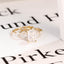 Solid Gold Elongated-Emerald Cut Moissanite Engagement Ring Set