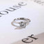 Solitaire Round Diamond Engagement Ring, Solid Gold Hammered Promise Ring, Birthday Gift for Women
