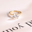 Solid Gold East-West Solitaire Oval Cut Moissanite Engagement Ring, Promise Ring