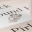 Solid Gold Round Moissanite Engagement Ring, 3.5mm Wide Band Ring