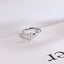 Solid Gold Solitaire Oval Cut Moissanite Engagement Ring with Six Prongs