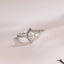 Solid Gold Halo Crushed Ice Oval Moissanite Engagement Ring, Half Eternity Proposal Ring