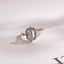 Solid Gold Emerald Cut Moissanite Engagement Ring, Beaded Halo Half Pave Ring
