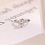Solid Gold Oval Moissanite Engagement Ring, Half Eternity Promise Ring