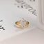 Solid Gold 3.5mm Wide Band Marquise Moissanite Engagement Ring