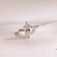 Solid Gold Marquise Cut Moissanite Engagement Ring with Hidden Halo