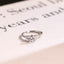 Solid Gold Round Moissanite Engagement Ring, Half Eternity Promise Ring