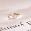 Solid Gold Emerald Cut Moissanite Engagement Ring, Dainty Cluster Promise Ring