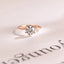 Solid Gold Moissanite Engagement Ring, Twisted Rope Band