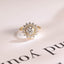 Solid Gold Round Cut Moissanite Engagement Ring, Promise Ring