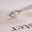 Solid Gold Crushed Ice Elongated Oval Moissanite Engagement Ring