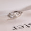 Solid Gold Pear Cut Moissanite Engagement Ring, Promise Ring