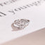 Solid Gold Oval Moissanite Hidden Halo Engagement Ring with Pear Moissanite