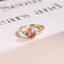 Solid Gold Oval Cut Pink Moissanite Engagement Ring, Custom-Made Ring Available