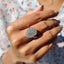 1 TWC Round & Pear Cut Moissanite Engagement Ring