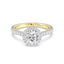 Enchanted Star Diamond Gold Jasmine Halo Engagement Ring