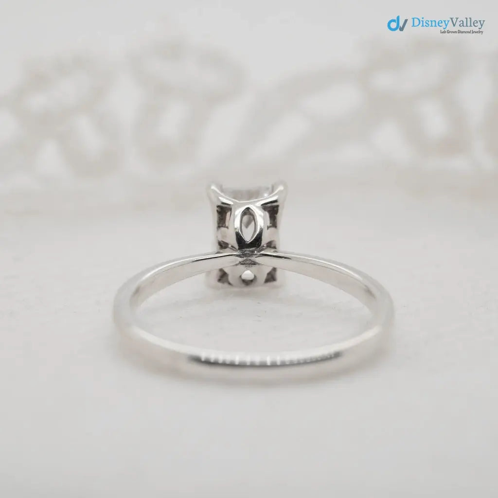 single stone emerald moissanite minimalist wedding ring - DisneyValley