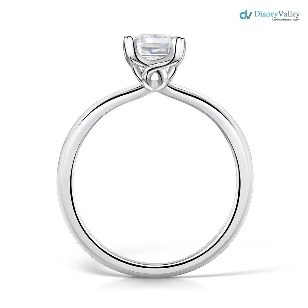 single stone emerald moissanite minimalist wedding ring - DisneyValley