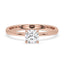 Cushion Diamond Solitaire Engagement Ring In Rose Gold