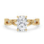 Twisted Engagement Ring With Elongated Cushion Diamond
