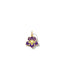 Violet Charm Flower Birth Jewelry, Special Gift for Birth